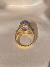 Load image into Gallery viewer, Vintage 9k Amethyst Cabochon Cocktail Ring 1970