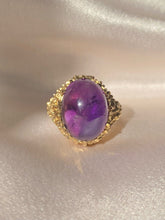 Load image into Gallery viewer, Vintage 9k Amethyst Cabochon Cocktail Ring 1970