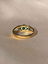 Load image into Gallery viewer, Vintage 9k Emerald Diamond Ring 1967