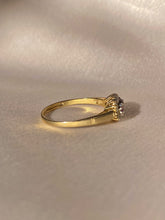 Load image into Gallery viewer, Vintage 9k Ruby Diamond Cluster Ring 1993