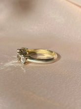 Load image into Gallery viewer, Vintage 9k White Gold Trilogy Zircon Ring