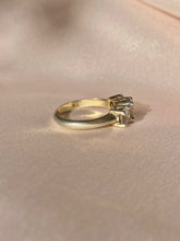 Load image into Gallery viewer, Vintage 9k White Gold Trilogy Zircon Ring