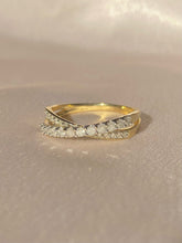 Load image into Gallery viewer, Vintage 9k Diamond Crossover Ring