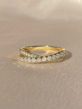 Load image into Gallery viewer, Vintage 9k Diamond Crossover Ring