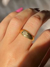 Load image into Gallery viewer, Antique 18k Diamond Solitaire Gypsy Ring 1910