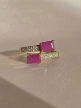 Load image into Gallery viewer, Vintage 10k Ruby Diamond Bypass Ring