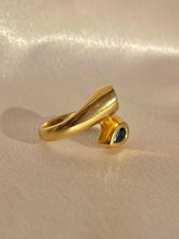Load image into Gallery viewer, Vintage 14k Sapphire Diamond Cluster Bypass Ring
