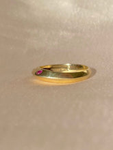 Load image into Gallery viewer, Vintage 14k Ruby Diamond Knife Edge Ring