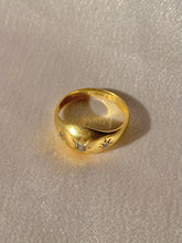 Load image into Gallery viewer, Antique 18k Diamond Tapered Trilogy Gypsy Ring