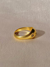 Load image into Gallery viewer, Antique 18k Diamond Tapered Trilogy Gypsy Ring