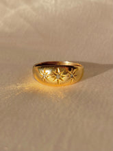 Load image into Gallery viewer, Antique 18k Rose Cut Diamond Starburst Gypsy Ring 1800s