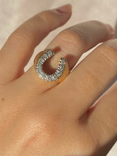 Load image into Gallery viewer, Vintage 14k Diamond Horseshoe Ring