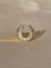 Load image into Gallery viewer, Vintage 14k Diamond Horseshoe Ring