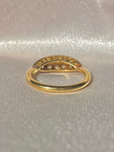Load image into Gallery viewer, Antique 18k Diamond Art Deco Boat Ring