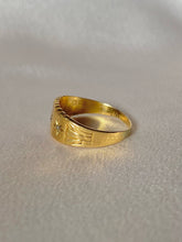 Load image into Gallery viewer, Antique 18k Diamond Paneled Starburst Trilogy Gypsy Ring