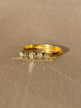 Load image into Gallery viewer, Antique 18k Old Mine Diamond Quintette Ring