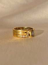 Load image into Gallery viewer, Vintage 18k Mauve Star Sapphire Diamond Coil Band