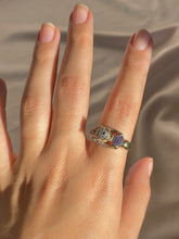 Load image into Gallery viewer, Vintage 9k Tanzanite Pave Sapphire Diamond Jaguar Ring