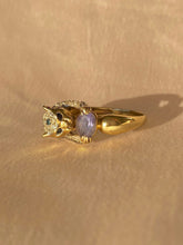 Load image into Gallery viewer, Vintage 9k Tanzanite Pave Sapphire Diamond Jaguar Ring