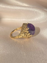 Load image into Gallery viewer, Vintage 9k Amethyst Cabochon Cocktail Ring 1970