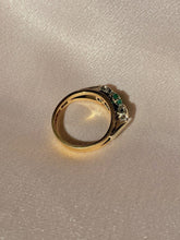 Load image into Gallery viewer, Vintage 9k Emerald Diamond Ring 1967