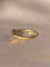 Load image into Gallery viewer, Vintage 9k Ruby Diamond Cluster Ring 1993