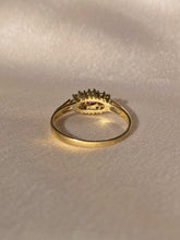 Load image into Gallery viewer, Vintage 9k Ruby Diamond Cluster Ring 1993