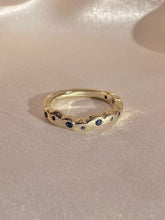 Load image into Gallery viewer, Vintage 14k White Gold Sapphire Wave Ring