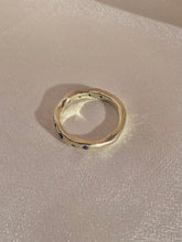 Load image into Gallery viewer, Vintage 14k White Gold Sapphire Wave Ring