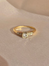 Load image into Gallery viewer, Antique 14k Old European Diamond ArtCarved Ring