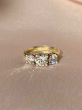 Load image into Gallery viewer, Vintage 9k White Gold Trilogy Zircon Ring