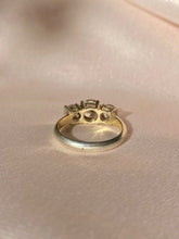 Load image into Gallery viewer, Vintage 9k White Gold Trilogy Zircon Ring