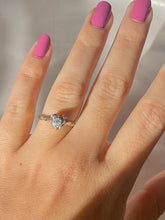 Load image into Gallery viewer, Vintage 18k Diamond Heart Ring 1968