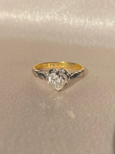 Load image into Gallery viewer, Vintage 18k Diamond Heart Ring 1968