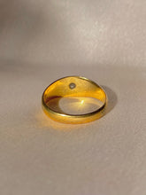 Load image into Gallery viewer, Antique 18k Diamond Solitaire Gypsy Ring 1910