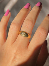 Load image into Gallery viewer, Antique 18k Diamond Solitaire Gypsy Ring 1910