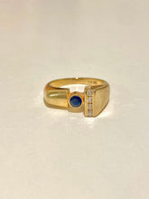 Load image into Gallery viewer, Vintage 14k Spinel Diamond Geometric Ring