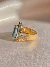 Load image into Gallery viewer, Vintage 18k Opal Asscher Diamond Cluster Ring 5.60 ctw