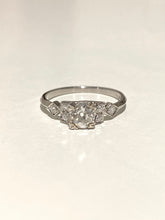 Load image into Gallery viewer, Antique Platinum Art Deco Old Mine Cut Diamond Ring