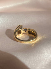 Load image into Gallery viewer, Vintage 14k Spinel Diamond Geometric Ring