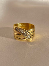 Load image into Gallery viewer, Antique 18k Graduating Old Cut Diamond Snake Ring