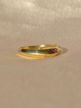 Load image into Gallery viewer, Vintage 14k Ruby Diamond Knife Edge Ring