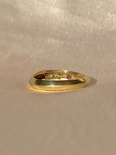 Load image into Gallery viewer, Vintage 14k Ruby Diamond Knife Edge Ring