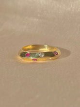 Load image into Gallery viewer, Vintage 14k Ruby Diamond Knife Edge Ring