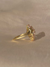 Load image into Gallery viewer, Vintage 10k Diamond Morganite Cluster Ring