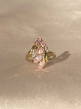 Load image into Gallery viewer, Vintage 10k Diamond Morganite Cluster Ring