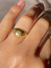 Load image into Gallery viewer, Antique 18k Diamond Tapered Trilogy Gypsy Ring