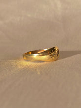Load image into Gallery viewer, Antique 18k Rose Cut Diamond Starburst Gypsy Ring 1800s
