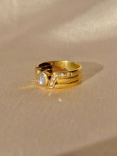 Load image into Gallery viewer, Vintage 18k Mauve Star Sapphire Diamond Coil Band