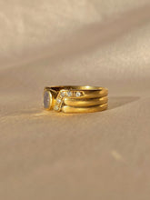 Load image into Gallery viewer, Vintage 18k Mauve Star Sapphire Diamond Coil Band